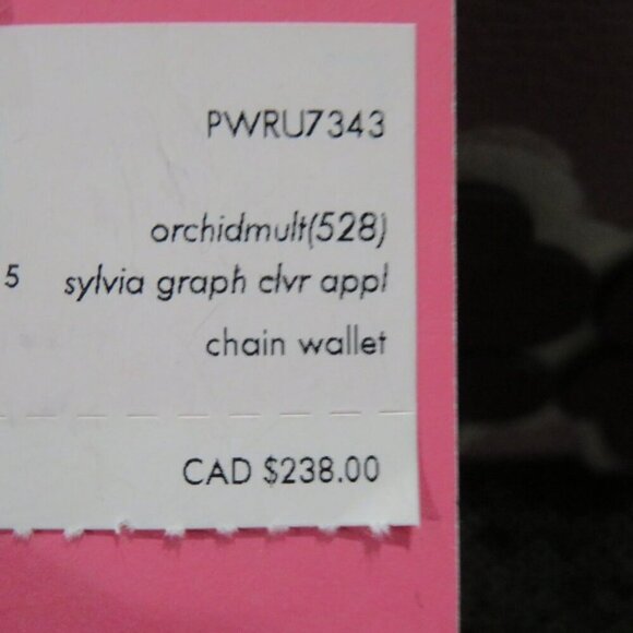 Kate Spade New York Lilac Sylvia Clover Appliqué Chain Crossbody Wallet Clutch - Picture 10 of 11